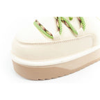 Women's winter snow boots D.Franklin fashionable fur insulated ankle boots beige green D.Franklin