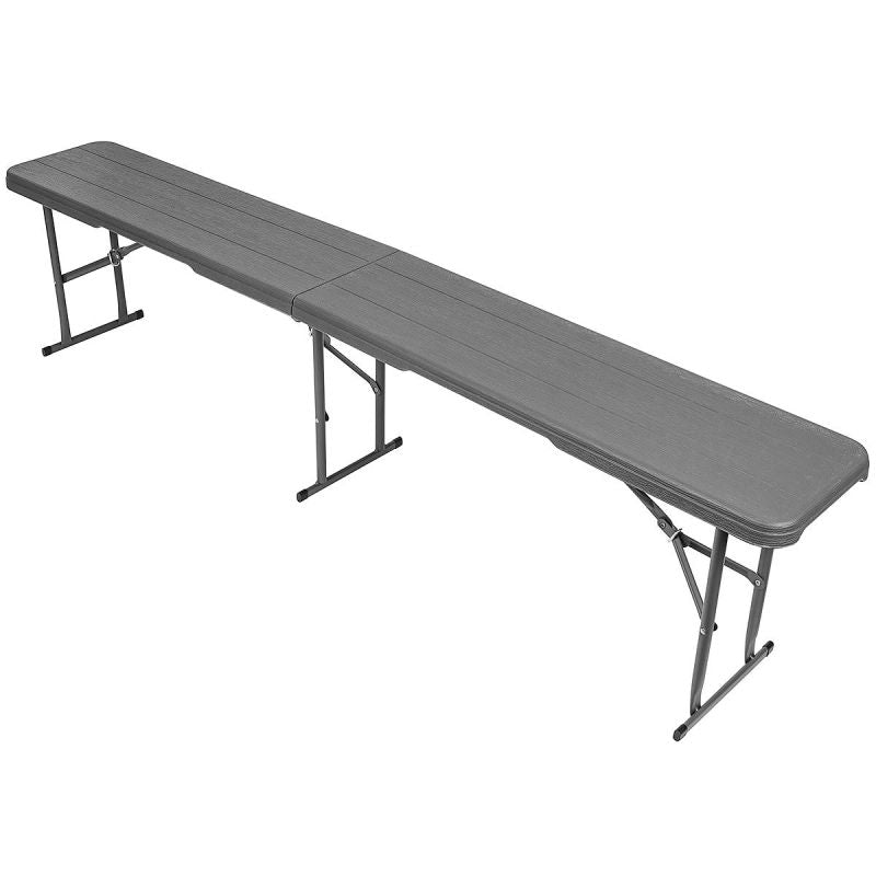 CATERING BANQUET FOLDING BENCH 183x28x43CM WOODLAND BOARD DARK GREY Home and Garden/Garden Your Sports Performance
