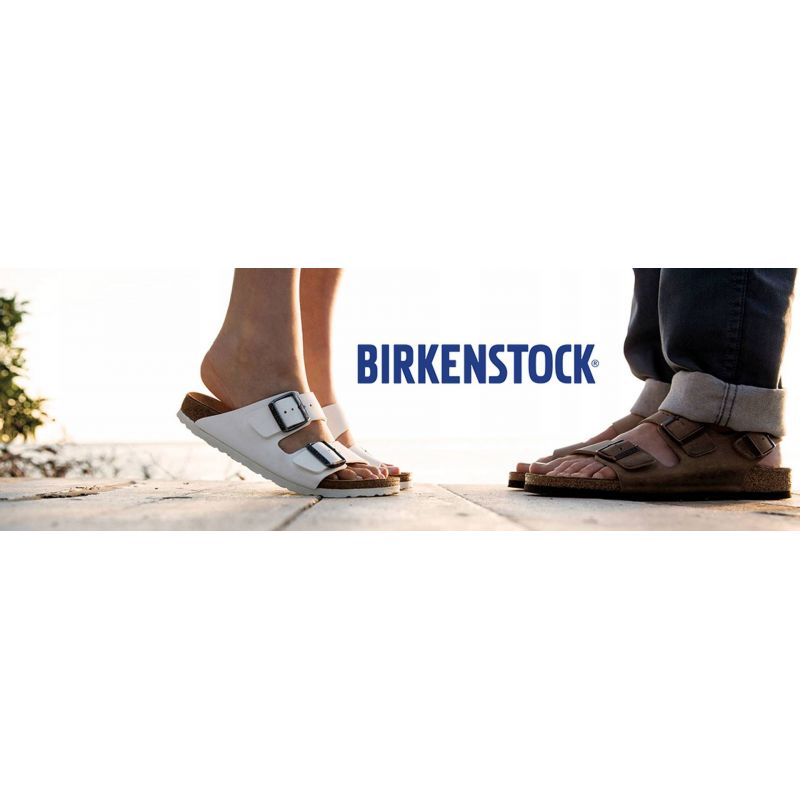 Birkenstock Arizona Birko-Flor Nubuck Stone regular women's/men's flip-flops wide gray (0151211) Footwear/Lifestyle/Birkenstock/Klapki/chodaki Birkenstock