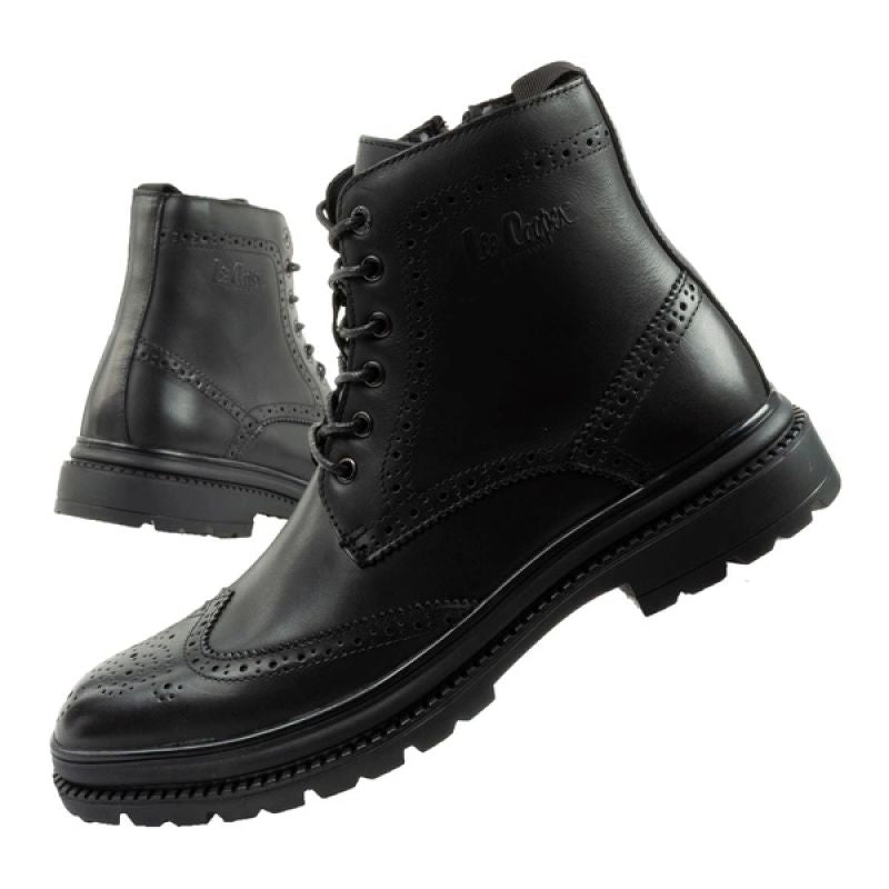 Lee Cooper men's shoes Chelsea boots elegant leather black Lee Cooper