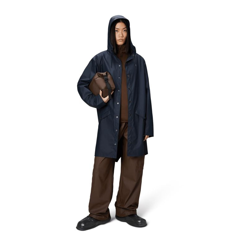 Rains unisex long rain jacket LONG JACKET W3 12020 47 NAVY Clothing Your Sports Performance