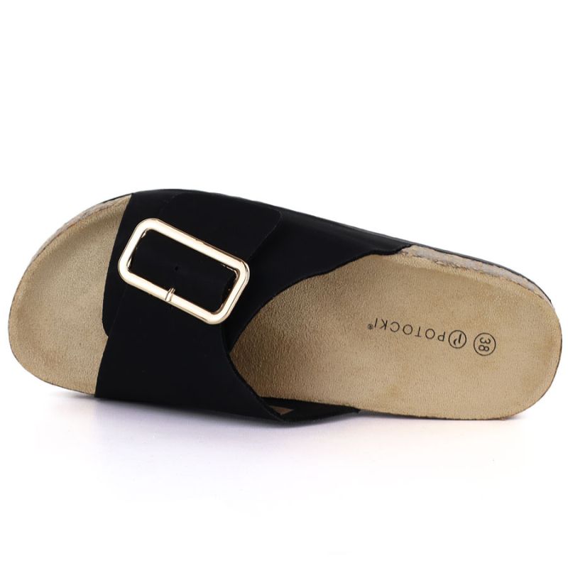 Women's black beach flip-flops Potocki GN17309 Potocki