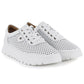 Women's leather openwork shoes, white, Vinceza 79629 Vinceza