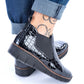 Rieker W R474 snakeskin leather ankle boots black Footwear/Lifestyle/Rieker Your Sports Performance