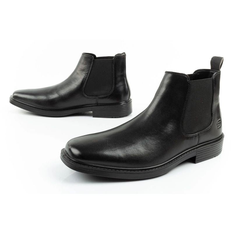 Skechers men's shoes Chelsea boots Miller-Boris elegant leather Skechers