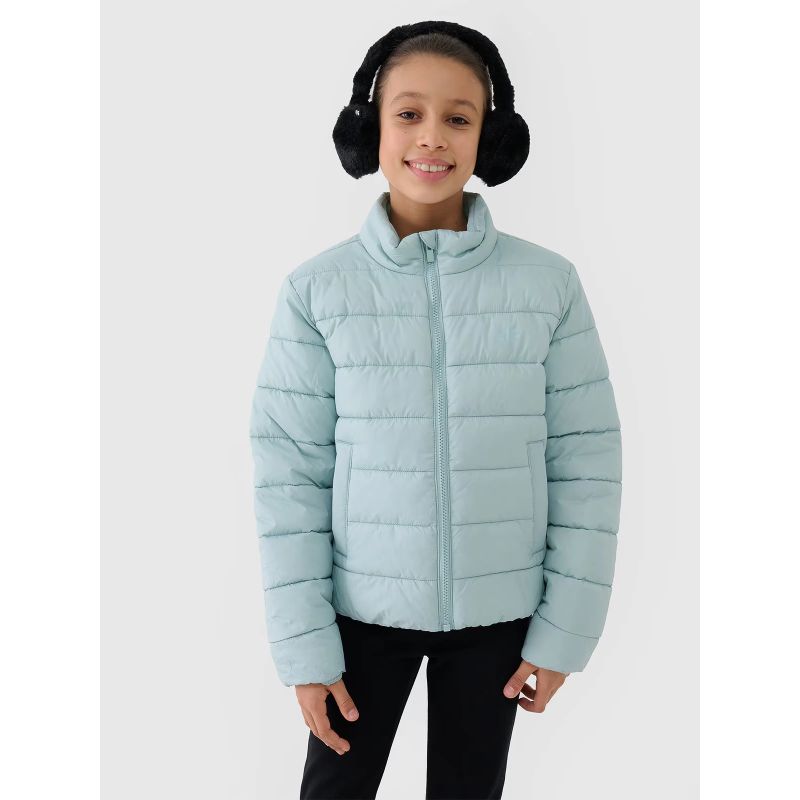 Girls' down jacket with synthetic filling 4F 4FJWSS25TDJAF515-47S *Kategoria tymczasowa Your Sports Performance