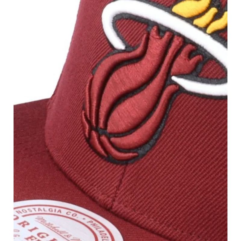 Mitchell &amp; Ness NBA Miami Heat Top Spot Snapback Hwc Heat HHSS3256-MHEYYPPPMARO Clothing/Basketball/Mitchell & Ness Your Sports Performance