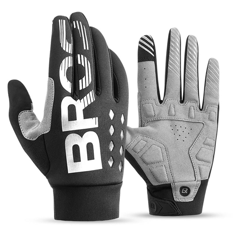 Rockbros cycling gloves, insulated, long, size: XL - black and gray Rockbros
