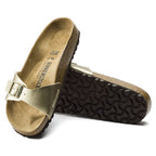 Birkenstock Madrid Birko-Flor Gold women's regular wide gold flip-flops (1016106) Footwear/Lifestyle/Brinkenstock/Klapki/chodaki Your Sports Performance