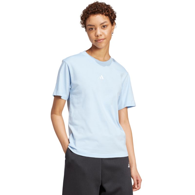 adidas Essentials Small Logo Women's T-Shirt Light Blue JY4962