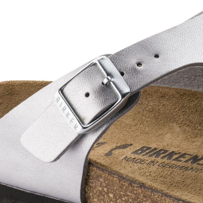 Birkenstock Gizeh Birko-Flor silver regular wide women's flip-flops (0043851) Footwear/Lifestyle/Brinkenstock/Japonki Birkenstock