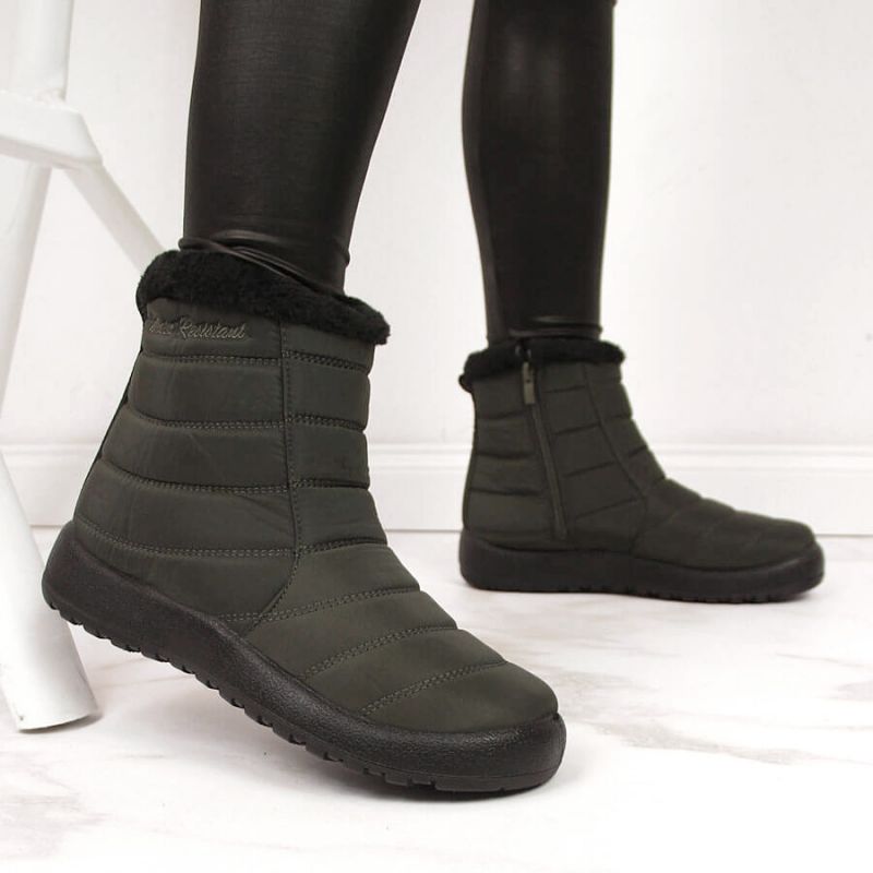 Waterproof snow boots with zipper NEWS W EVE181D khaki Footwear/Outdoor/News Your Sports Performance