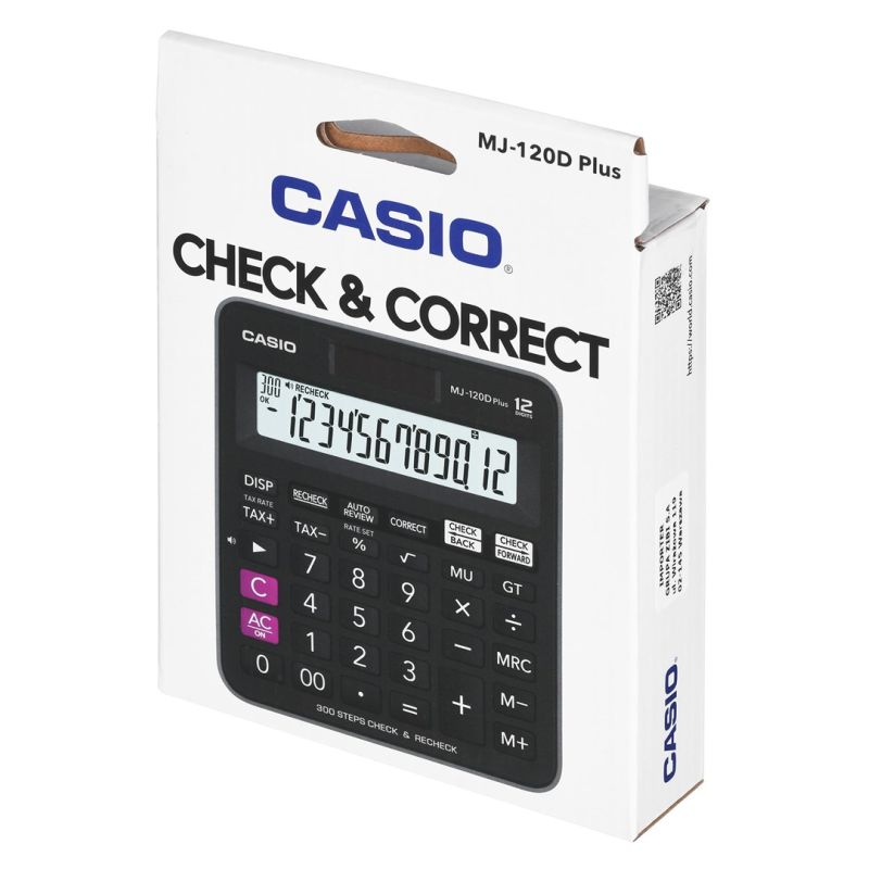 CASIO MJ-120D PLUS OFFICE CALCULATOR BLACK, 12-DIGITAL DISPLAY In preparation Your Sports Performance