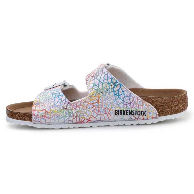Birkenstock Arizona Kids Flashy Hologram Silver Jr 1022173 Footwear/Lifestyle/Brinkenstock Birkenstock