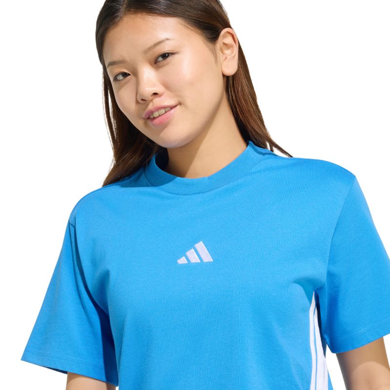 adidas Essentials 3-Stripes Cotton Women's T-Shirt Light Blue KC5197