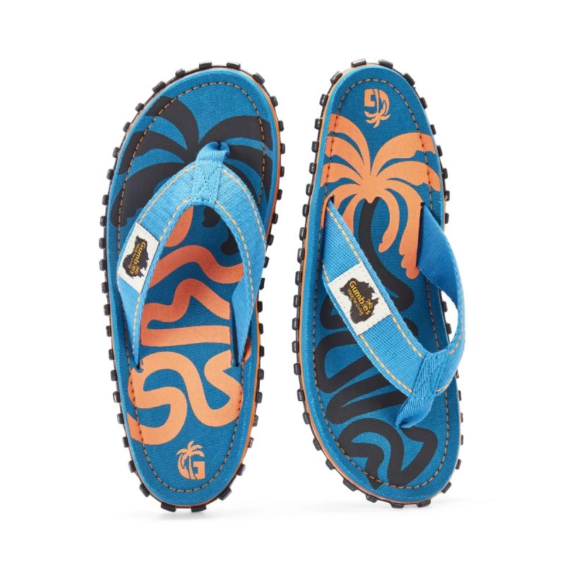 Gumbies unisex flip-flops ISLANDER FLIP-FLOP BLUE PALMETTO