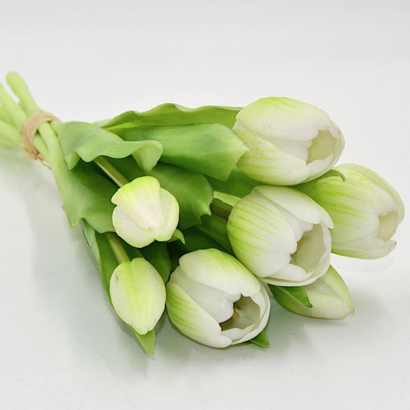 BOUQUET OF 7 WHITE TULIPS 31 CM LIFE-LIKE SPRING DECORATION Home and Garden/Equipment Your Sports Performance