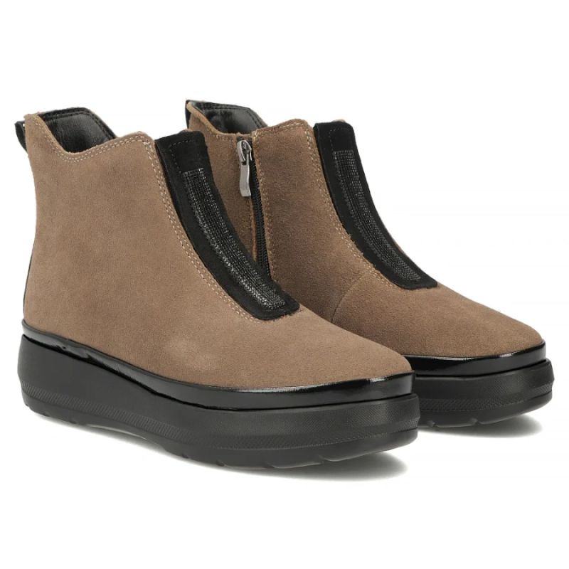 Women's beige platform ankle boots Filippo DBT8264