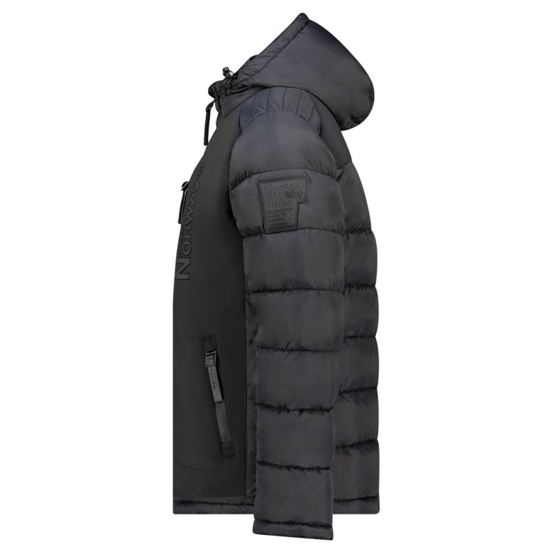 Men’s jacket Geographical Norway BEACHWOOD NO CONSTRAST BLACK-BLACK DB MEN 068 (WZ7433H/GN-BLACK / BLACK)