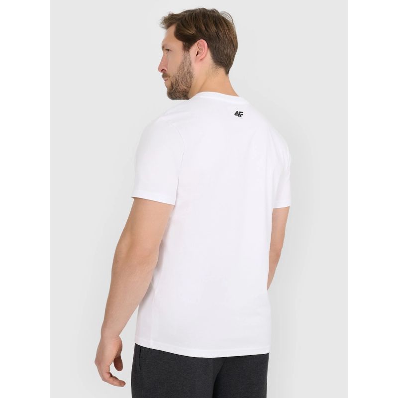 Men's regular printed T-shirt 4F 4FRAW25TTSHM3612-10S