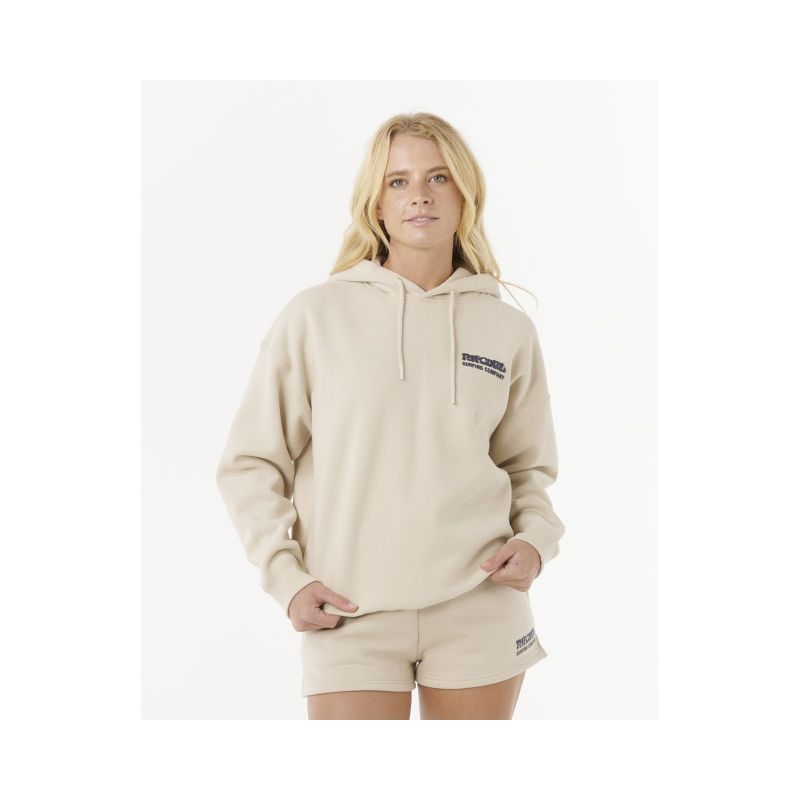 RIP CURL Surf Puff Heritage Hoodie Beige