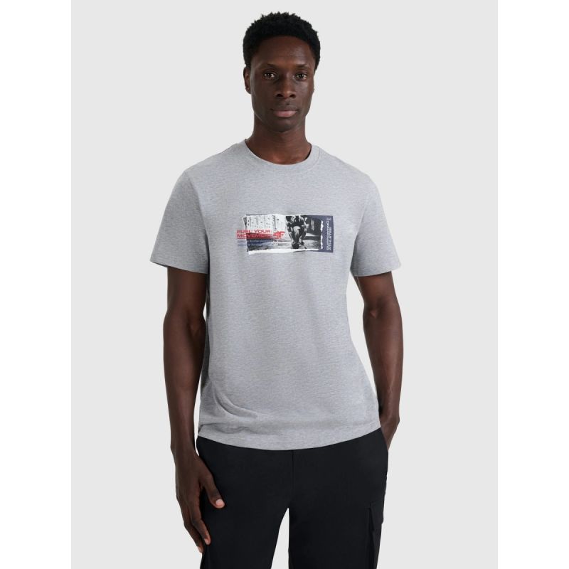 Men's regular printed T-shirt 4F 4FRAW25TTSHM3364-27M *Kategoria tymczasowa Your Sports Performance