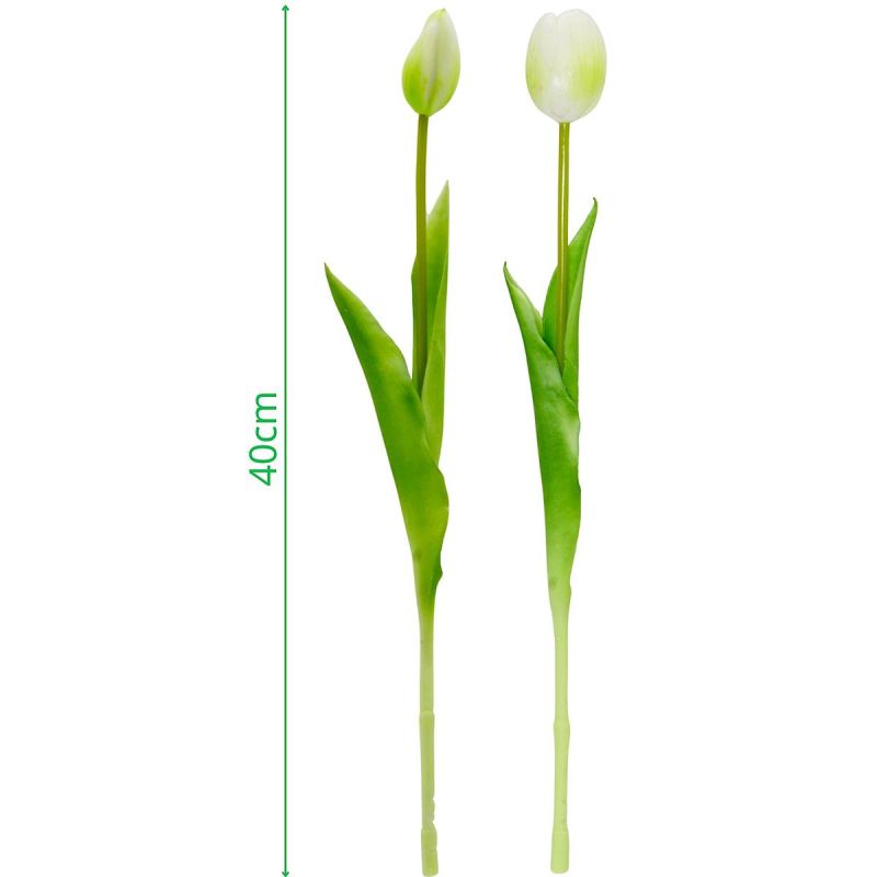 BOUQUET OF 5 WHITE TULIPS 39 CM LIFE-LIKE SPRING DECORATION Home and Garden/Equipment Your Sports Performance