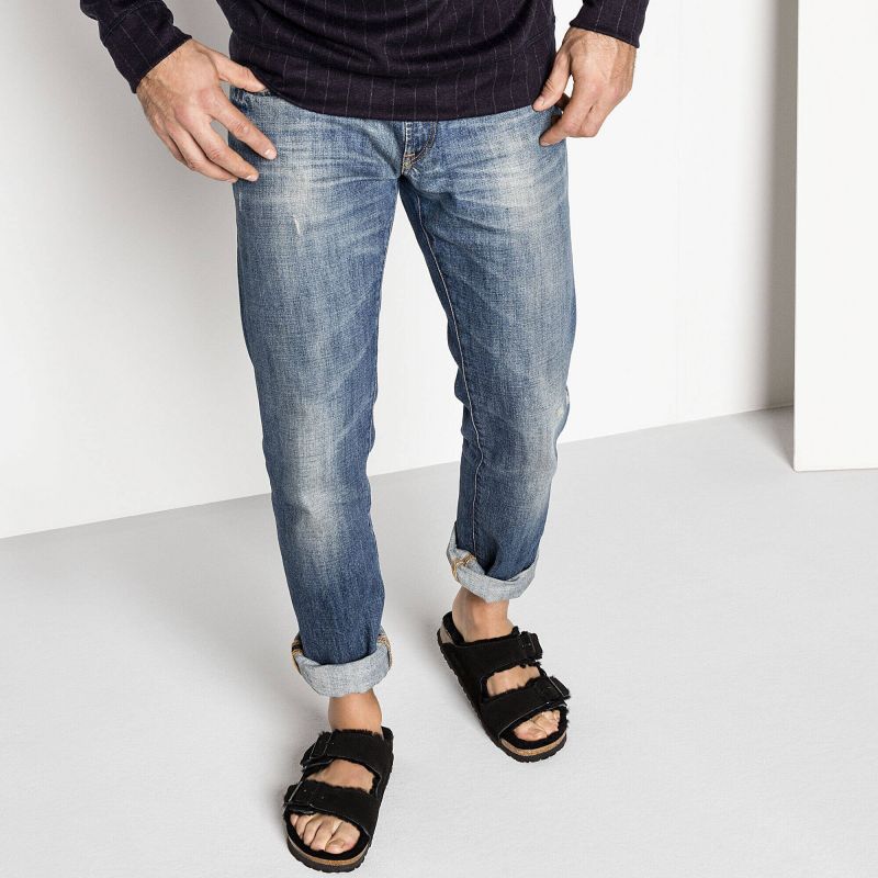 Women's slippers insulated with lambswool Birkenstock Arizona VL Shearling Black suede leather regular wide (0752661) Footwear/Lifestyle/Brinkenstock/Klapki/chodaki Birkenstock