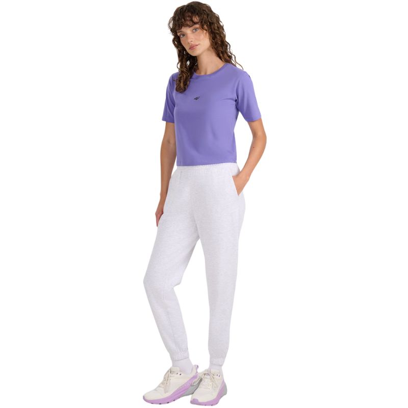 Women's T-shirt 4F F2971 purple 4FWAW25TTSHF2971 51S In preparation Your Sports Performance