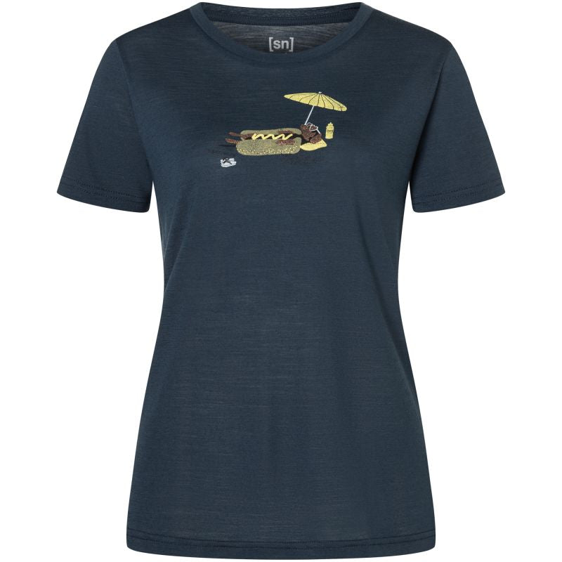 SUPER.NATURAL W Hot Dog Tee Women's T-Shirt, Navy Blue