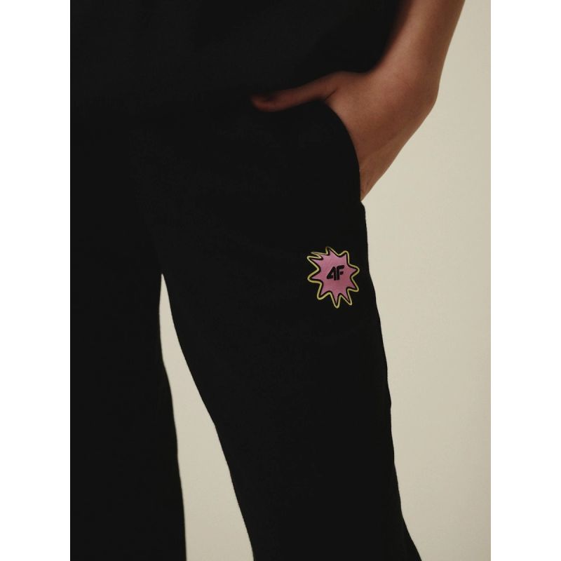 Girls' wide-leg sweatpants 4F 4FJRSS26TTROF1870-20S 4f