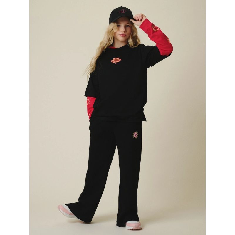 Girls' wide-leg sweatpants 4F 4FJRSS26TTROF1870-20S 4f