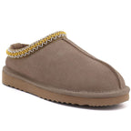 Beige leather insulated slides Vinceza 97970