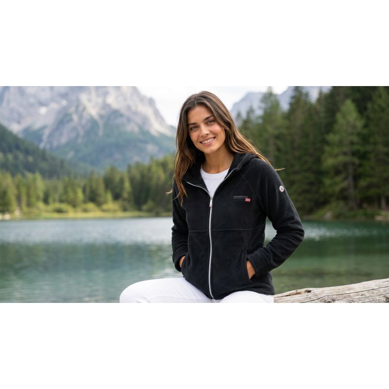 Geographical Norway ULOTTA BLACK LADY 047-1 Women's Fleece Jacket (WZ8181F/GN-BLACK)