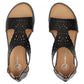 Women's openwork black sandals Filippo DS7889