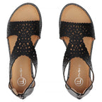 Women's openwork black sandals Filippo DS7889 Filippo