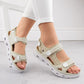Comfortable Velcro sandals Rieker W RKR691 beige Footwear/Lifestyle/Rieker Your Sports Performance