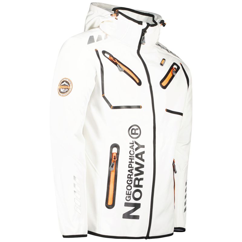 Men’s Softshell Jacket Geographical Norway RAINBOW MEN WHITE QUES 056 SIZE XL (WU1270H/GN-WHITE)