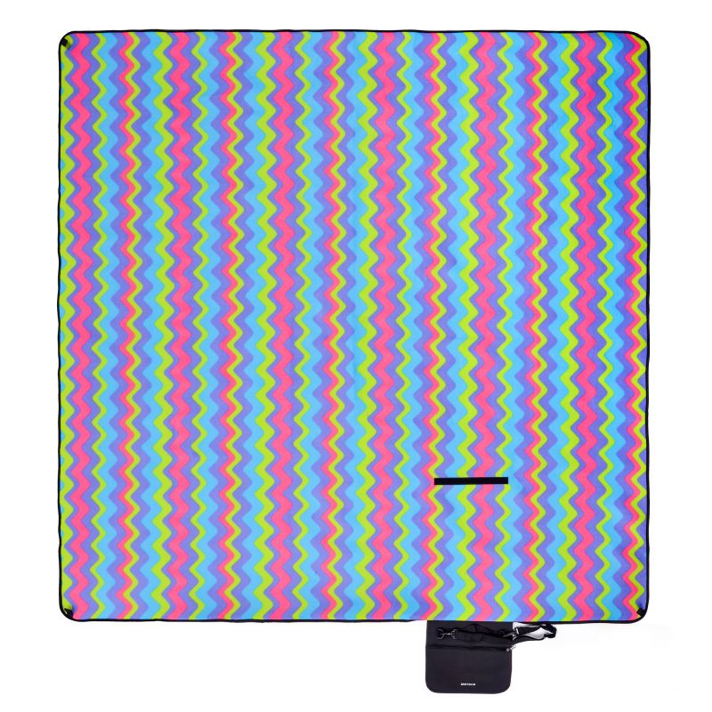 METEOR PICNIC BLANKET 200x200 cm XXL zigzags multicolor To be categorized Your Sports Performance