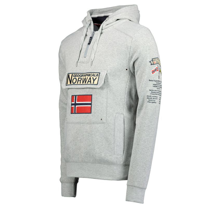 Geographical Norway sweatshirt 3/4 007 M WR059H/GN B-Grey Clothing/Outdoor/Geographical Norway Your Sports Performance