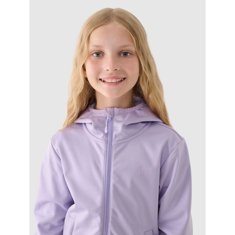 Windproof softshell jacket with neodry 5000 membrane for girls 4F Junior 4FJWAW24TSOFF261-51S 4f