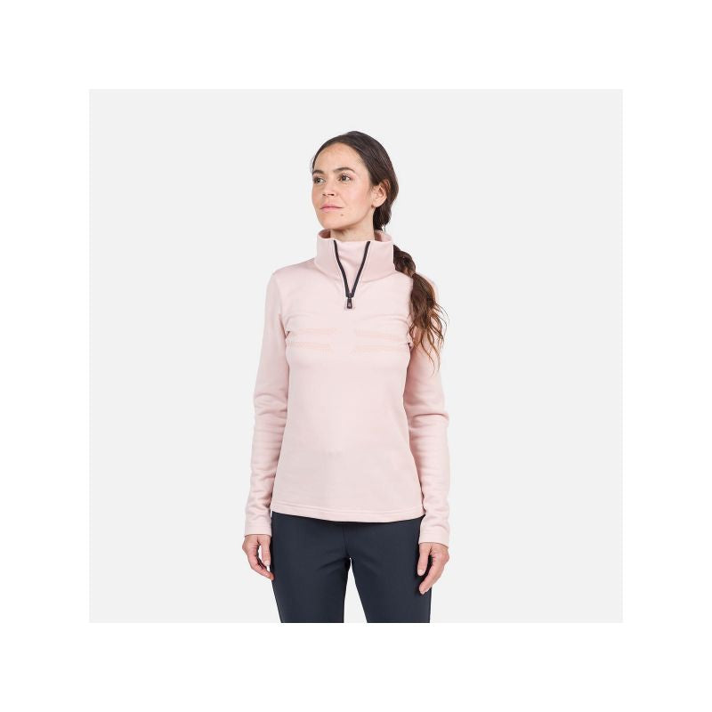 Rossignol W Resort 1/2 Zip T-Shirt Pink Import z PMSport Your Sports Performance