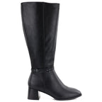 Black Sergio Leone KZ-31-S women's leather high-heeled boots