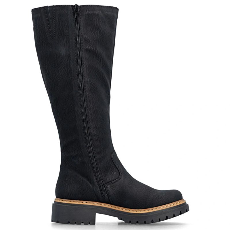 Women’s Comfortable Black Boots Rieker 72656-00