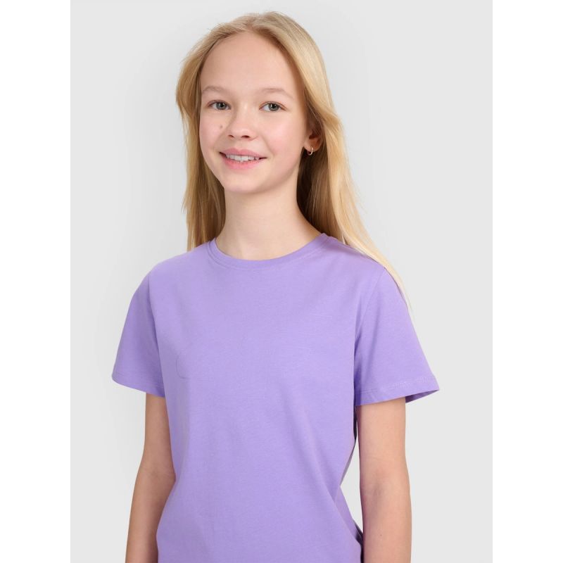 Girls' regular printed T-shirt 4F 4FJWSS25TTSHF2176-51S 4f