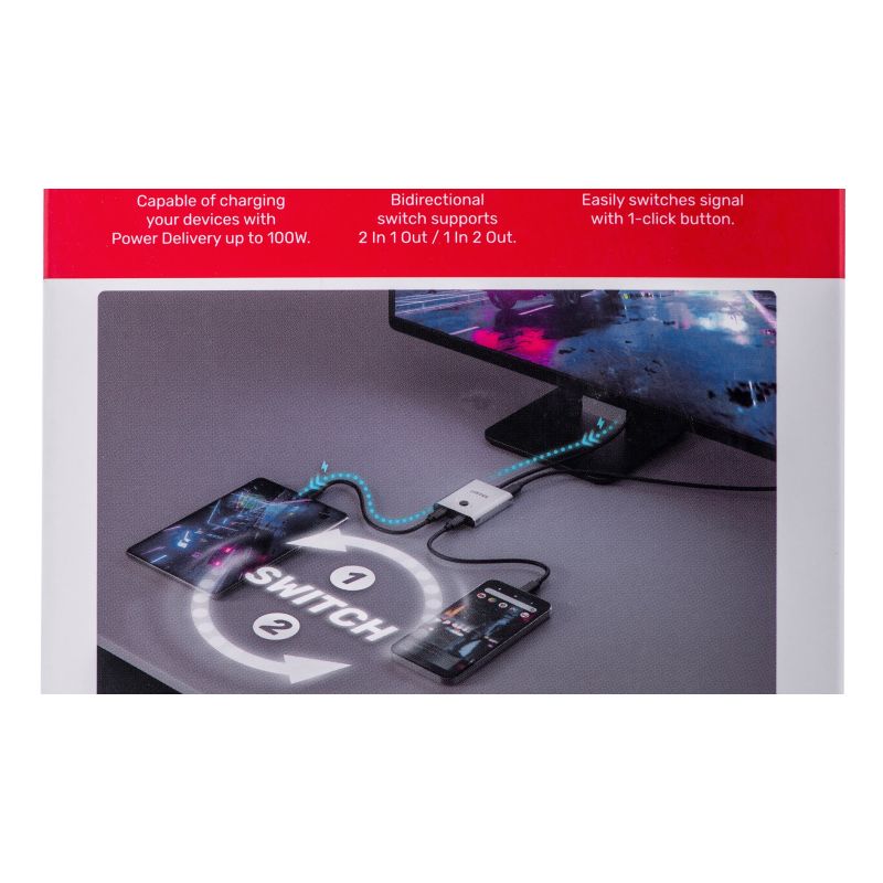 UNITEK USB-C SWITCH 4K 144HZ, BIDIRECTIONAL Kable i adaptery/Adaptery, przejściówki Your Sports Performance