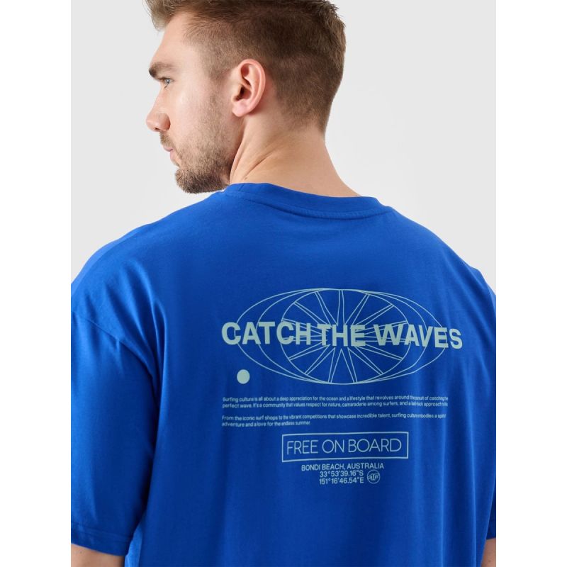 Men's oversize printed T-shirt 4F 4FRSS24TTSHM2535-36S *Kategoria tymczasowa Your Sports Performance