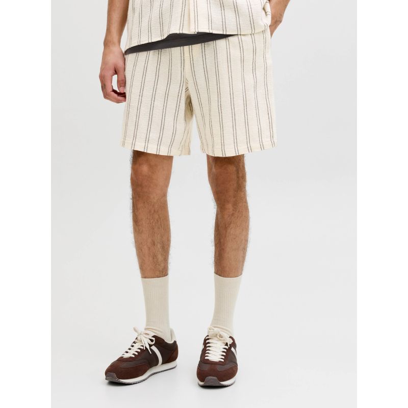 Jack&Jones men's striped shorts JPSTJAIDEN COBA STRIPE JOG SHORTS REG SN 12274413 Antique White Stripes Jack&Jones