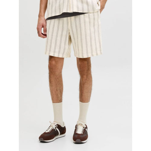 Jack&Jones men's striped shorts JPSTJAIDEN COBA STRIPE JOG SHORTS REG SN 12274413 Antique White Stripes Jack&Jones