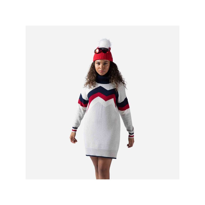 Rossignol W Mountain Knit Dress Sweater Gray Import z PMSport Your Sports Performance